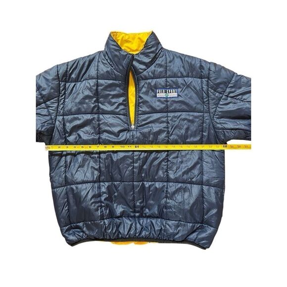 Vintage Polo Sport Ralph Lauren Puffer 1/4 Zip Jacket Pullover Mens L Reversible - Picture 12 of 16